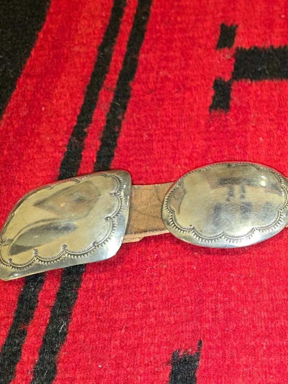 Vintage 1970's Silver Concho Belt - Picture 6 of 10